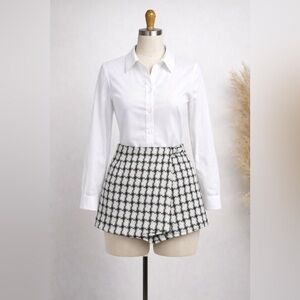 Forever 21 Black & White Tweed Skort